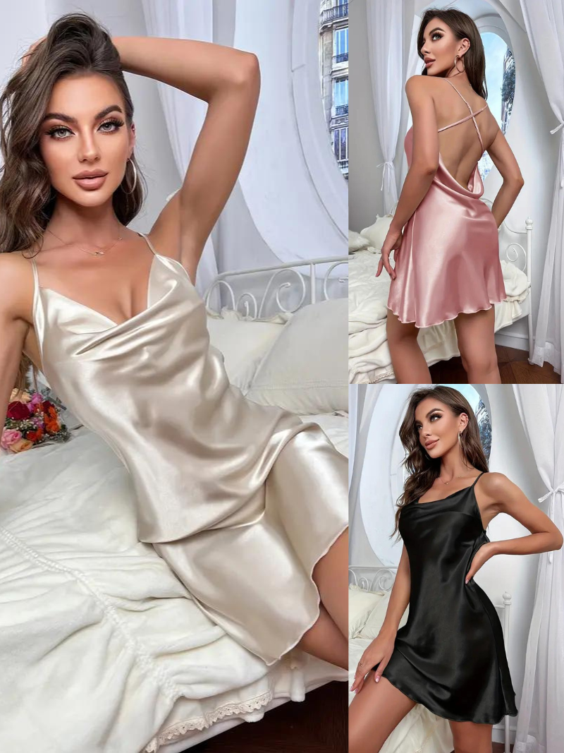 Charm and Comfort: Backless Nightdress
