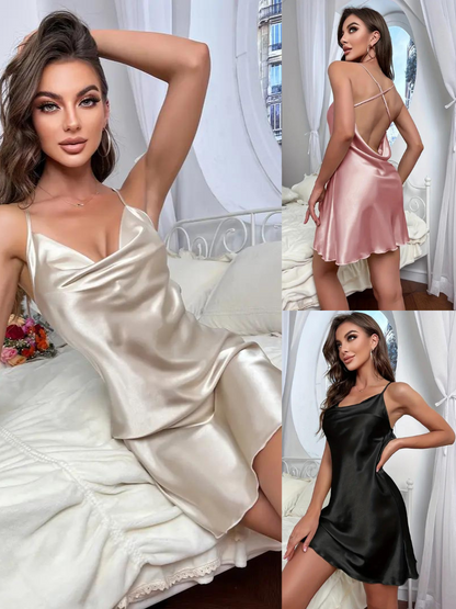 Charm and Comfort: Backless Nightdress
