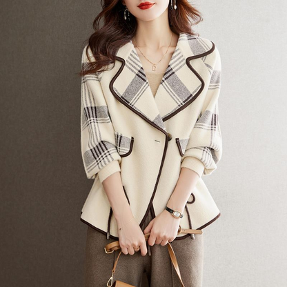 Moira Plaid Wrap Jacket
